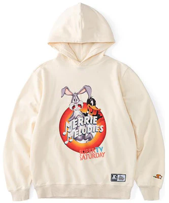 STARTER x Bugs Bunny Cartoon Logo White Hoodie Unisex STDH3C0804-WH01 Buy STARTER x Bugs Bunny Cartoon Logo White Hoodie Unisex STDH3C0804-WH01