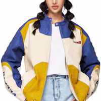Shop STARTER x Dragon Ball Z Retro Colorblock Zip Jacket Unisex - Birch White. SA34WJ101U