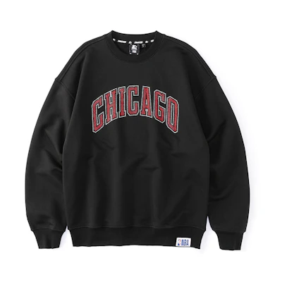 STARTER NBA Black Crewneck Sweatshirt with Letter Rhinestones Unisex STH3C1293M