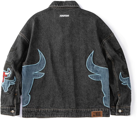 STARTER x NBA Chicago Bulls Jaket Denim Bordir Abu-Abu Unisex. STH3C5997M Lookbook STARTER x NBA Chicago Bulls Jaket Denim Bordir Abu-Abu Unisex. STH3C5997M