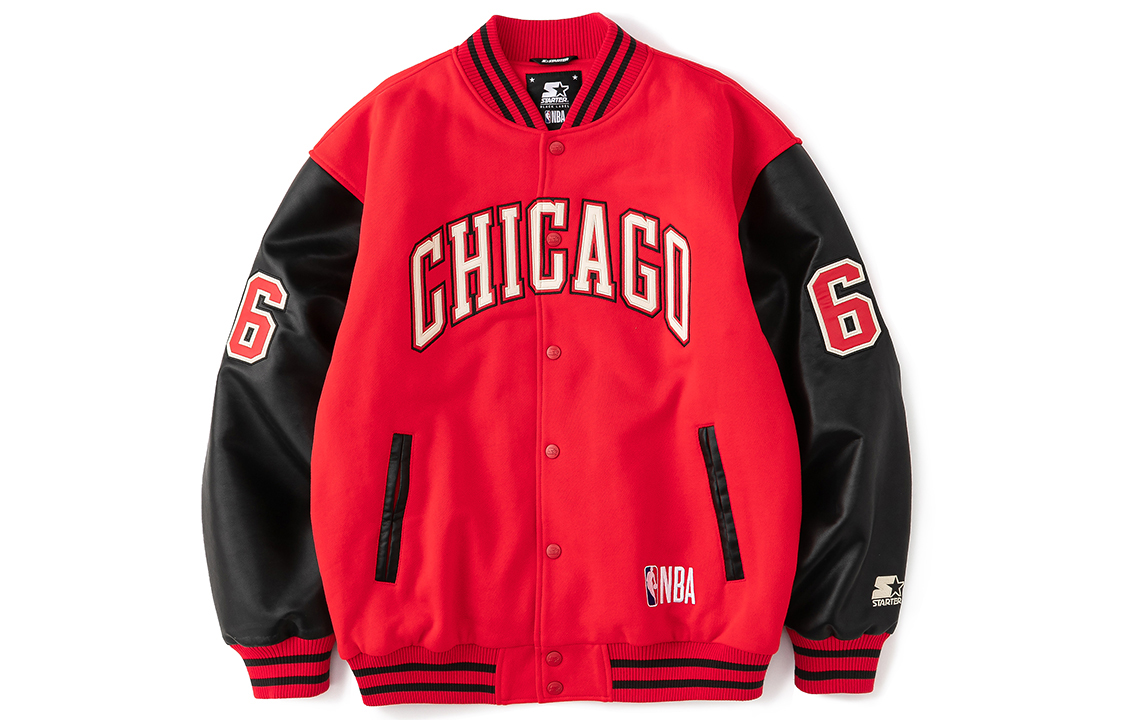 Order STARTER x NBA Chicago Bulls Jaket Letterman Merah Unisex Bulls Red. STH4C2893M-RE18