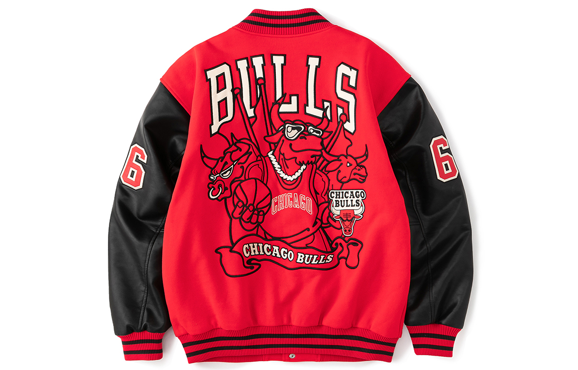 Lookbook STARTER x NBA Chicago Bulls Jaket Letterman Merah Unisex Bulls Red. STH4C2893M-RE18