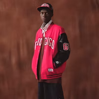 Shop STARTER x NBA Chicago Bulls Jaket Letterman Merah Unisex Bulls Merah. STH4C2893M-RE18
