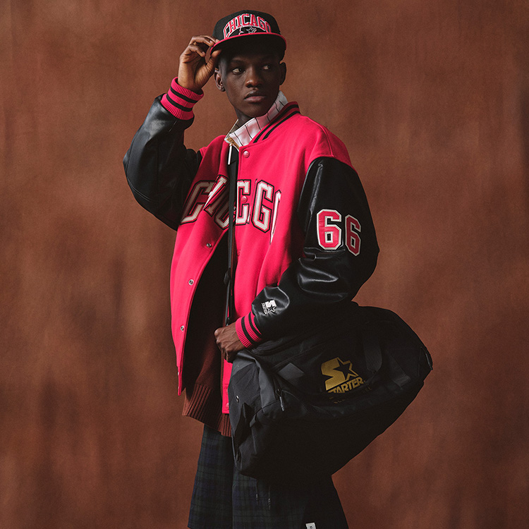 Sizing STARTER x NBA Chicago Bulls Jaket Letterman Merah Unisex Bulls Red. STH4C2893M-RE18