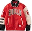 Order STARTER x NBA Chicago Bulls Jaket Varsity Retro Letterman Merah Pria STH4C6994M-RE18