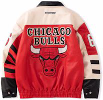 Lookbook STARTER x NBA Chicago Bulls Retro Letterman Varsity Jacket Red Men’s STH4C6994M-RE18