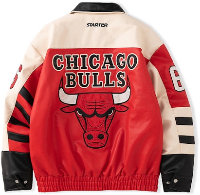 STARTER x NBA Chicago Bulls Jaket Varsity Retro Letterman Merah Pria STH4C6994M-RE18 Lookbook STARTER x NBA Chicago Bulls Jaket Varsity Retro Letterman Merah Pria STH4C6994M-RE18