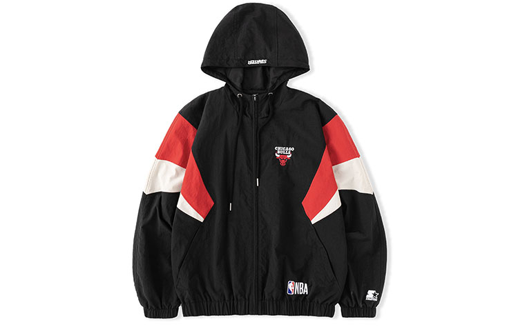 Order STARTER x NBA Jacket Logo Bulls Vintage Hitam Unisex Retro. STH4C1095M-BK01