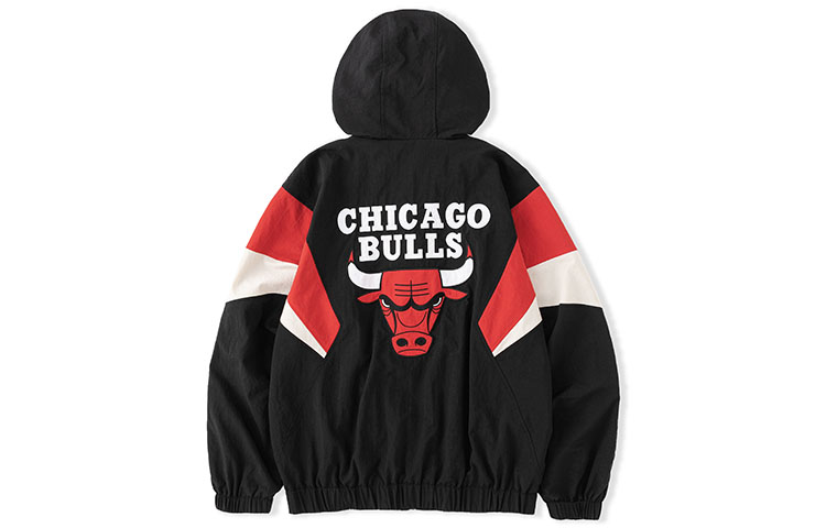 Lookbook STARTER x NBA Jacket Logo Bulls Vintage Hitam Unisex Retro. STH4C1095M-BK01