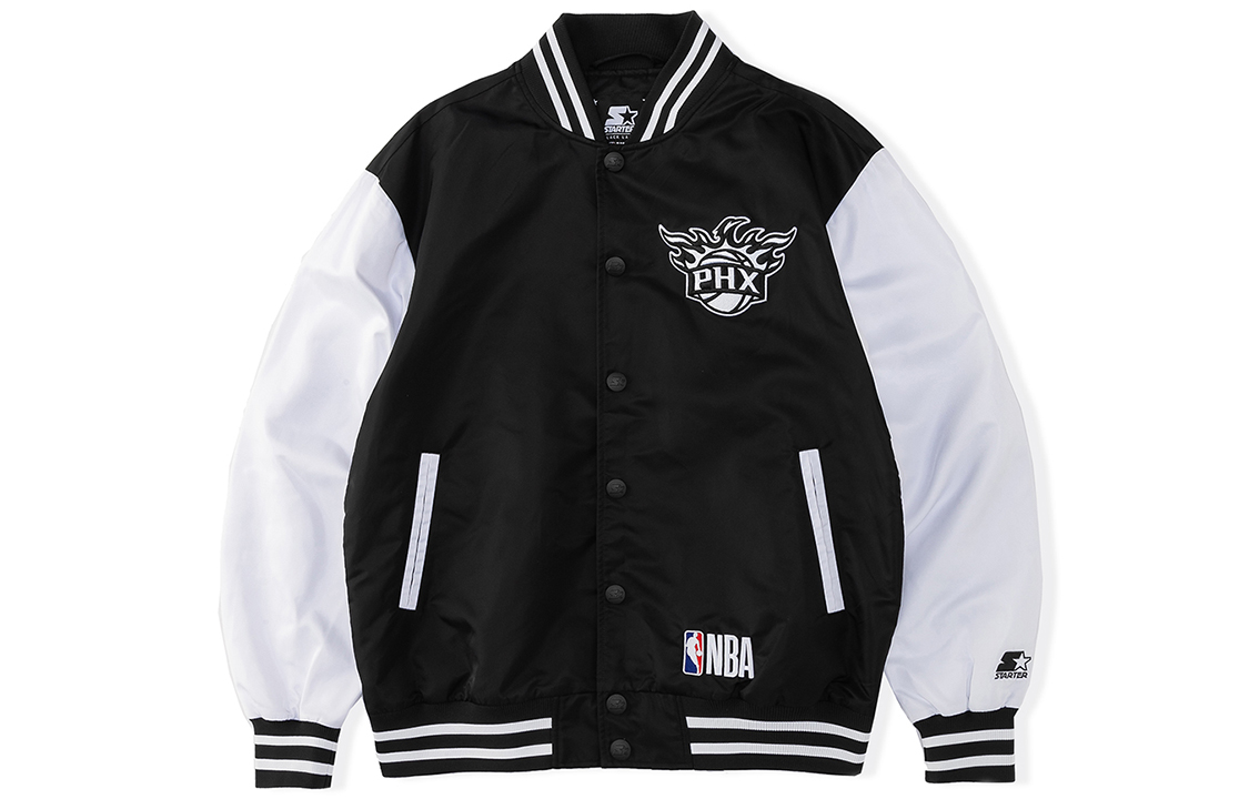 STARTER x NBA Phoenix Suns Baseball Jacket Unisex Black. STH3C2296M