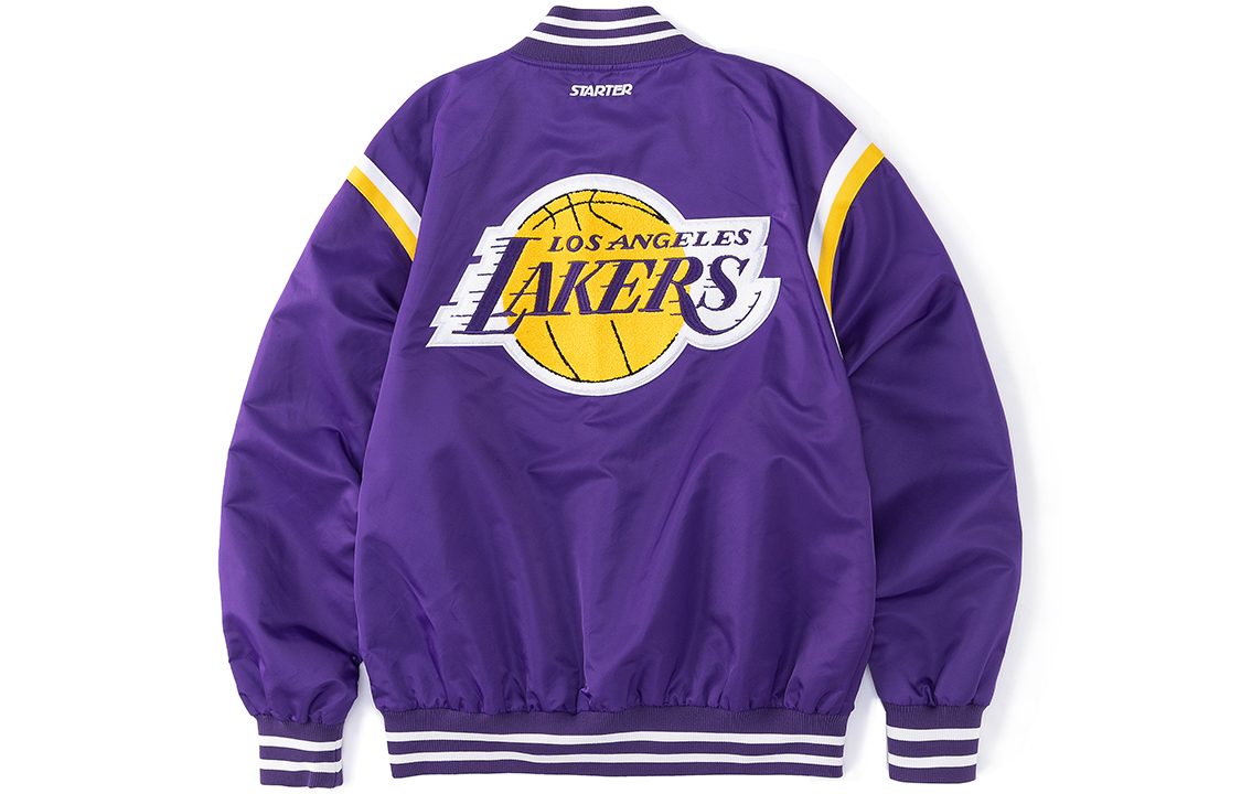 STARTER x NBA Retro Loose Fit Baseball Jacket Unisex Lakers Purple STH3C2297M
