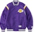 Lookbook STARTER x NBA Retro Loose Fit Jaket Baseball Unisex Lakers Ungu STH3C2297M