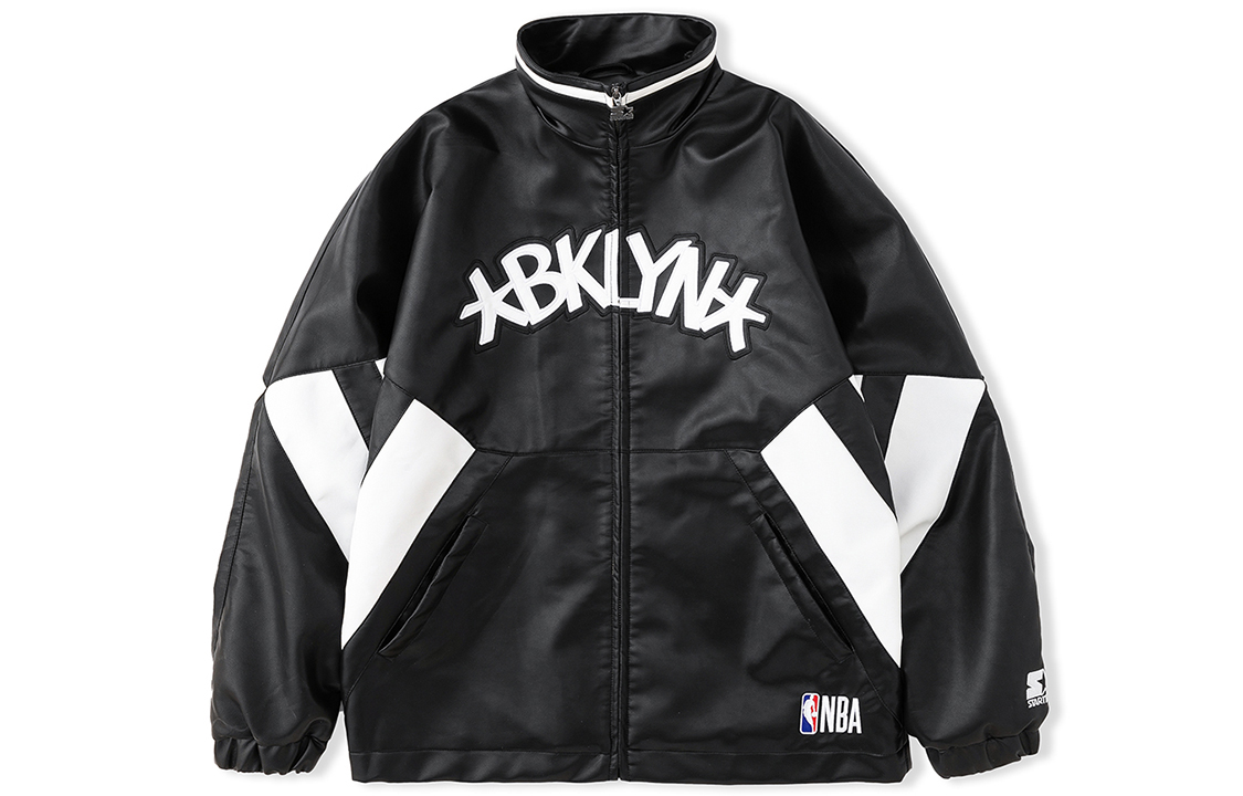 Order STARTER X NBA Jaket Bomber Retro Varsity Unisex Oversized Kasual Hangat STH4C6996M-BK01