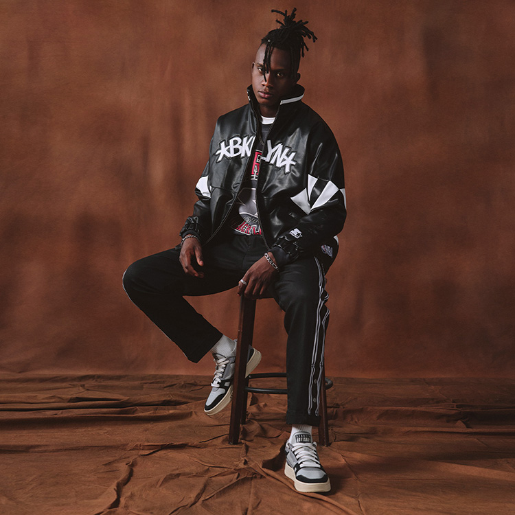 Shop STARTER X NBA Jaket Bomber Retro Varsity Unisex Oversized Kasual Hangat STH4C6996M-BK01