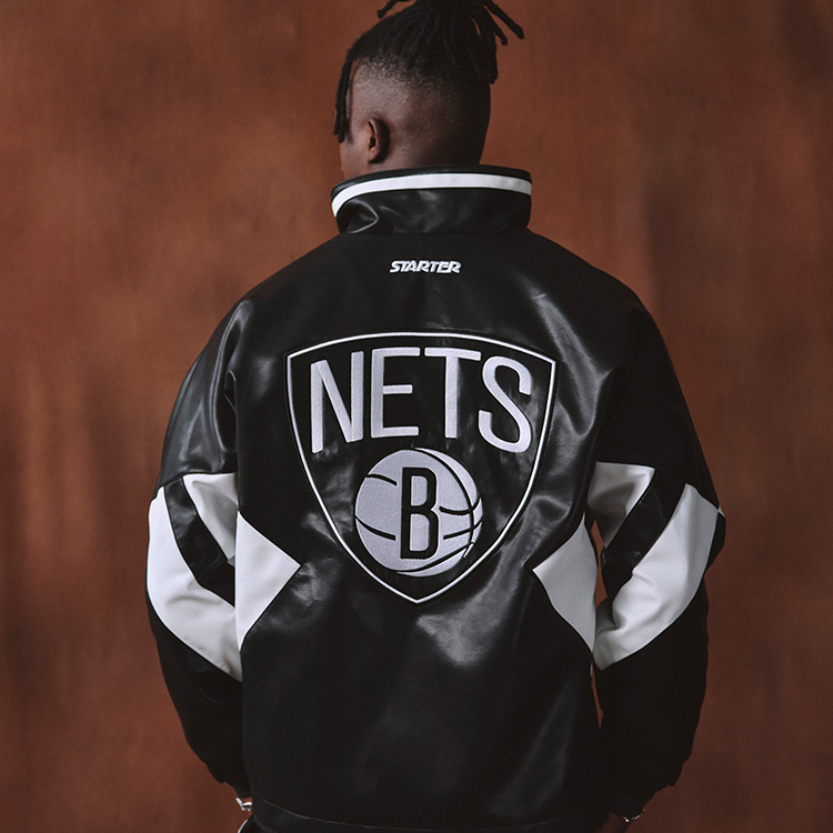 Cheap STARTER X NBA Jaket Bomber Retro Varsity Unisex Oversized Kasual Hangat STH4C6996M-BK01