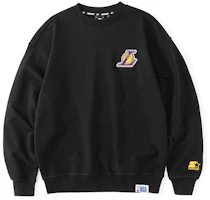 STARTER x NBA Unisex Black Graphic Print Oversized Crewneck Sweatshirt STH3C1213M-BK01 STARTER x NBA Unisex Black Graphic Print Oversized Crewneck Sweatshirt STH3C1213M-BK01