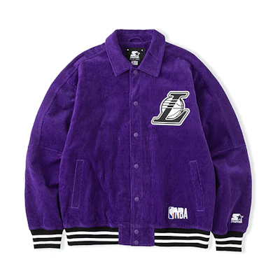 STARTER NBA Vintage Loose Fit Printed Jacket Lakers Purple Unisex STH4C1096M