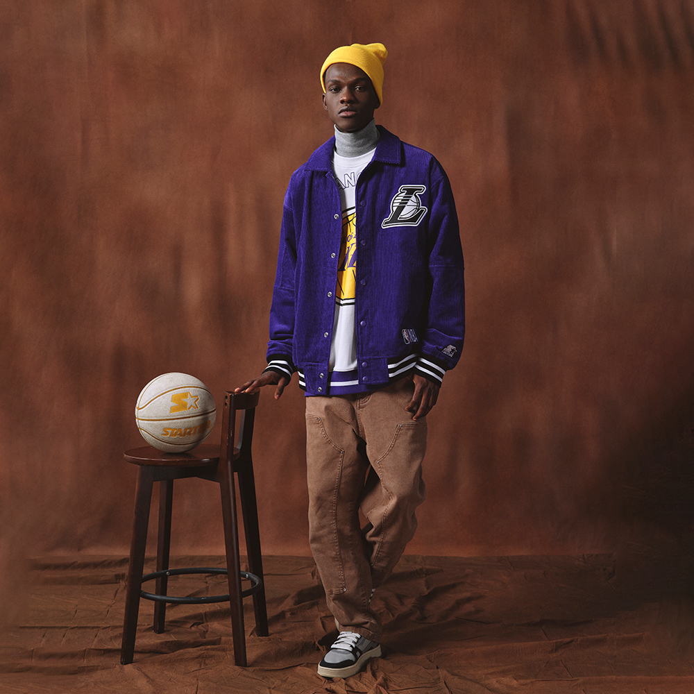 Details for STARTER x NBA 复古宽松版紫色湖人印花夹克 男女通用 STH4C1096M