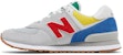 STAUD x New Balance 574 'Rain Cloud Team Red' Sepatu Lelaki Perempuan ML574ST