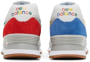 STAUD x New Balance 574 'Nube de Lluvia y Rojo Equipo' ML574ST Details for STAUD x New Balance 574 'Nube de Lluvia y Rojo Equipo' ML574ST