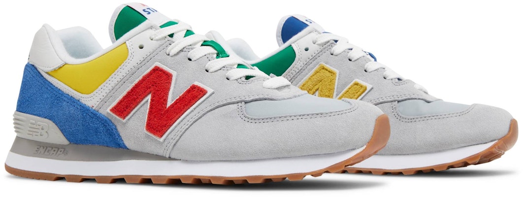 STAUD x New Balance 574 'Rain Cloud Team Red' Sepatu Lelaki Perempuan ML574ST Cheap STAUD x New Balance 574 'Rain Cloud Team Red' Sepatu Lelaki Perempuan ML574ST