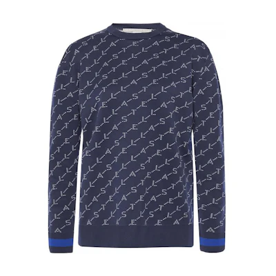 Stella McCartney All-Over Logo Pullover Sweatshirt Blue - 364330-S1967-8491