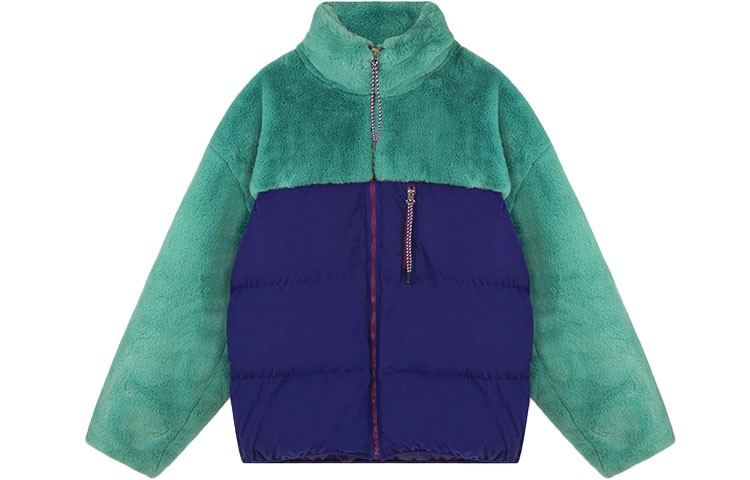 Stella McCartney Patchwork Stand Collar Jacket Unisex Royal Blue 604037SNA17-4300