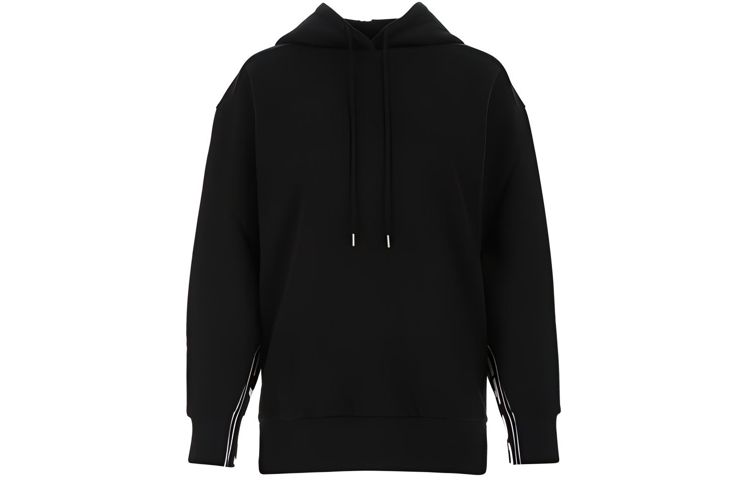 Stella McCartney SS21 Letter Stripe Hoodie Black Casual Wear 601851SMP84-1000