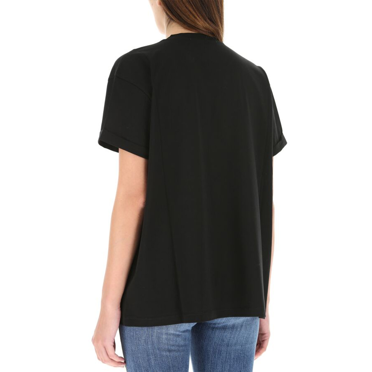 Purchase Stella McCartney SS21 Baju-T Hitam Unisex Lengan Pendek Corak Bintang. 457142SIW20-1000