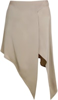 Stella McCartney SS23 Asymmetrical Casual Skirt in Solid Taupe. 6300473BU370-2802 Stella McCartney SS23 Asymmetrical Casual Skirt in Solid Taupe. 6300473BU370-2802