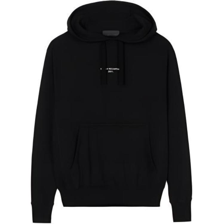 Stella McCartney SS23 Black Hoodie Monochrome Letter Print Pullover 572518SMP38-1000