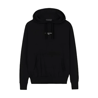 Stella McCartney SS23 Black Hoodie Monochrome Letter Print Pullover 572518SMP38-1000