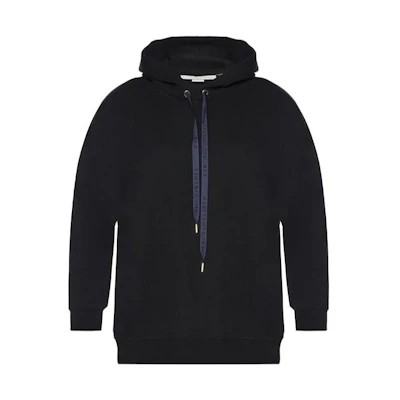 Stella McCartney SS23 Unisex Solid Color Black Hoodie 554826-SMW38-1000