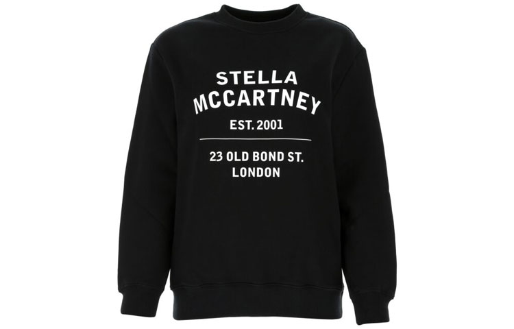 Stella McCartney Unisex Black Casual Logo Print Crewneck Sweatshirt 601847SMP83-1000
