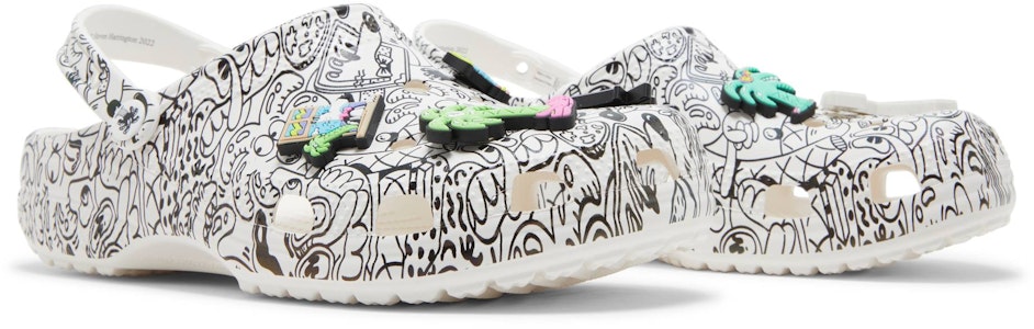 Steven Harrington x Crocs Classic Clog 'Quickstrike - Putih Hitam' 208145-103 Cheap Steven Harrington x Crocs Classic Clog 'Quickstrike - Putih Hitam' 208145-103