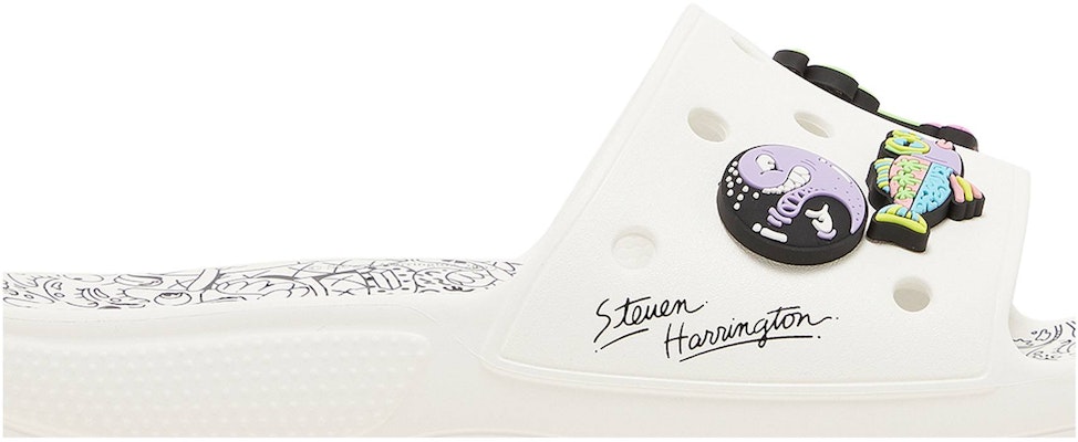 Steven Harrington x Crocs 經典拖鞋 'Quickstrike - 白黑' 208146-103 Order Steven Harrington x Crocs 經典拖鞋 'Quickstrike - 白黑' 208146-103