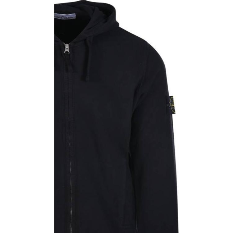 Shop Stone Island 24FW Sudadera Clásica Negra con Cremallera Unisex Primavera Otoño. 811563520-C0029