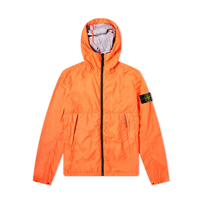 Stone Island 3L TC Lightweight Hooded Zip Jacket Orange 721542423-V0037