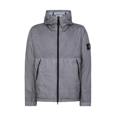 Stone Island 3L TC Lightweight Zip-Up Hoodie Jacket Men’s Charcoal Gray 721542423-V0063