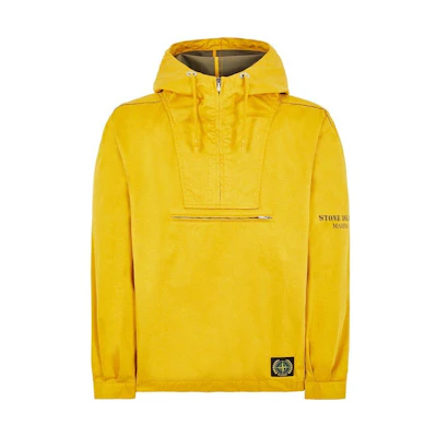 Stone Island 40th Anniversary Half-Zip Pullover Hoodie Jacket Yellow Men’s. 7625434Q1-V0030