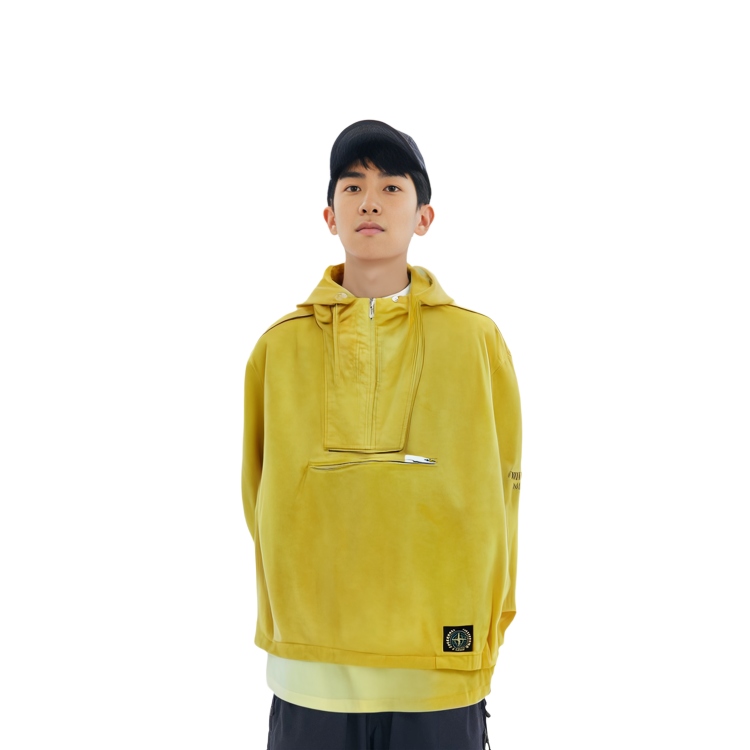 Purchase Hoodie Lelaki Stone Island 40th Anniversary Half-Zip Pullover Kuning. 7625434Q1-V0030
