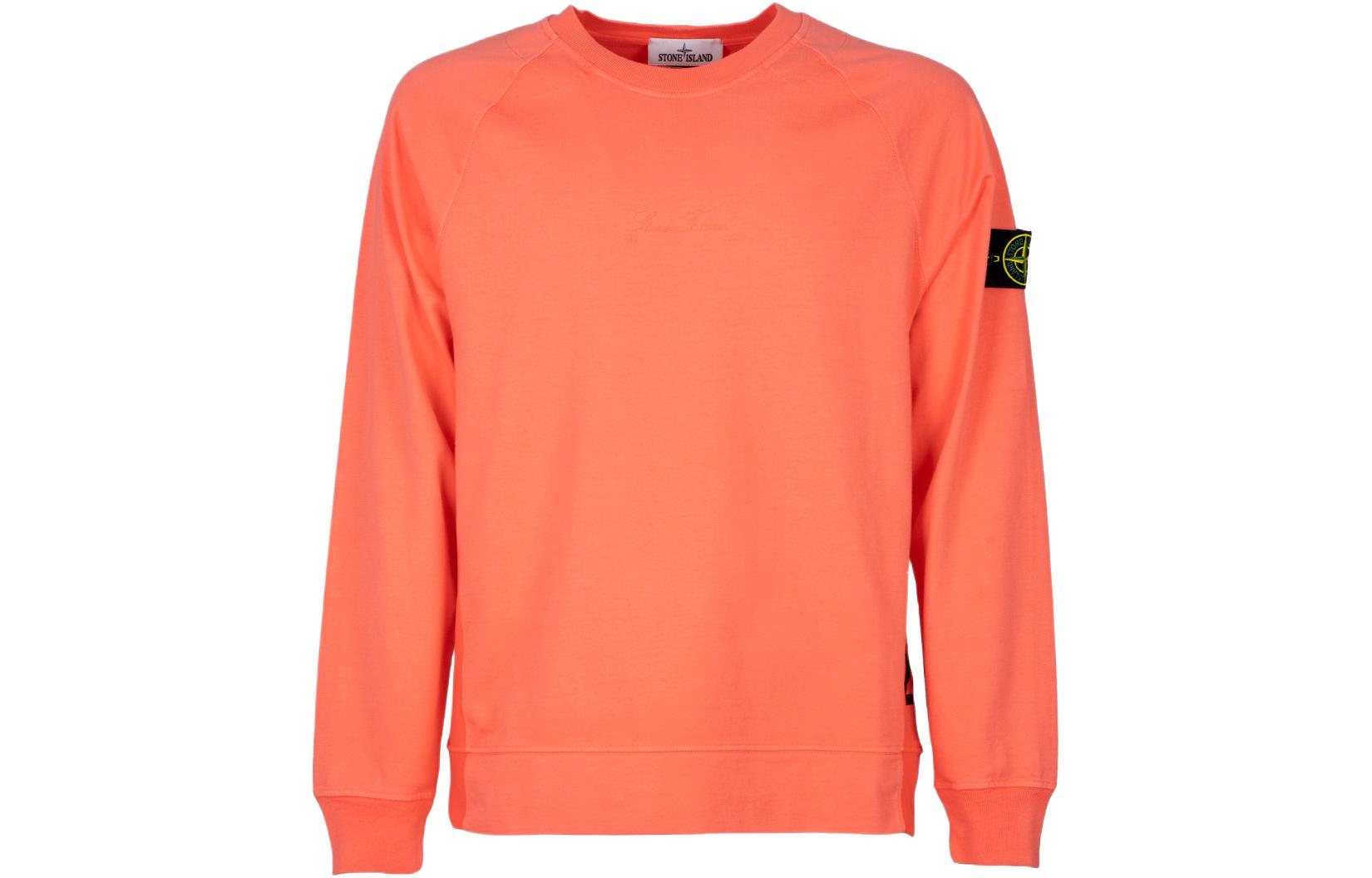 Stone Island 40th Anniversary Logo Sweatshirt Orange SS22 Limited Edition 7615655Q1-V0032