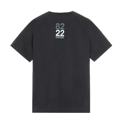 STONE ISLAND 40th Anniversary SS22 Black Logo Print Short Sleeve T-Shirt Mens. 7615214q3-v0029