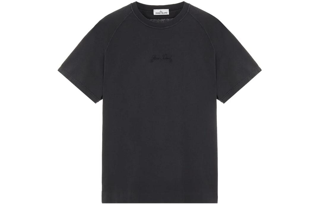 Lookbook STONE ISLAND 40週年限量版SS22黑色短袖印花T恤 男款 7615214q3-v0029