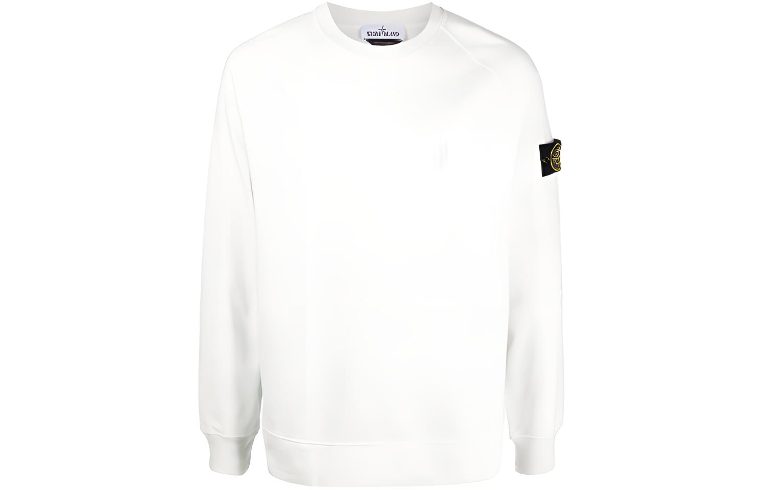 Stone Island 40th Anniversary SS22 Logo Crewneck Sweatshirt White Men’s 7615655Q1-V0001