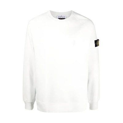 Stone Island 40th Anniversary SS22 Logo Crewneck Sweatshirt White Men’s 7615655Q1-V0001