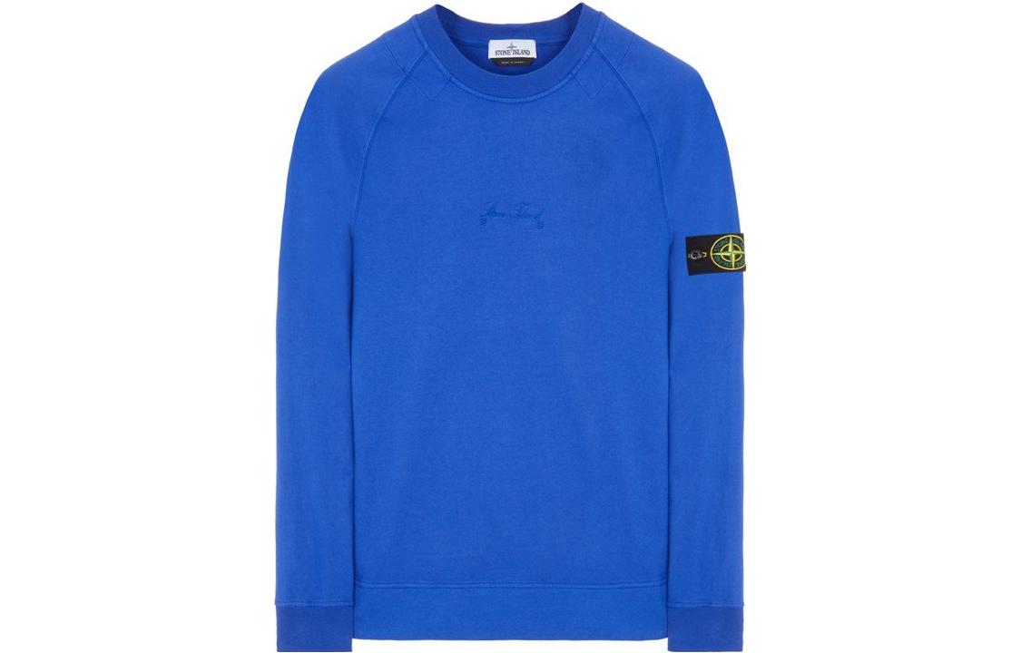 Stone Island 40th Anniversary SS22 Logo Crewneck Sweatshirt Blue  Casual Wear 7615655q1-v0022 圖 2