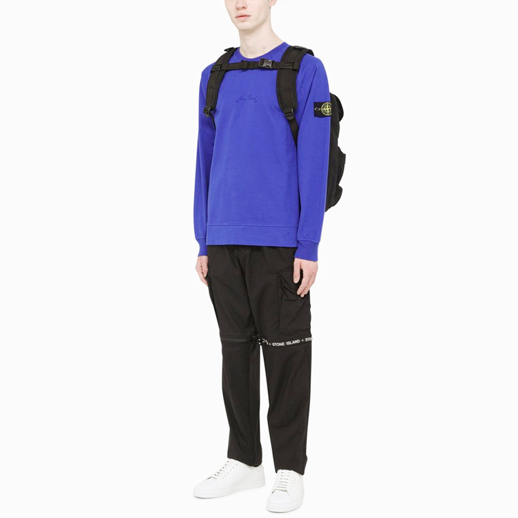 Stone Island 40th Anniversary SS22 Logo Crewneck Sweatshirt Blue  Casual Wear 7615655q1-v0022 圖 4