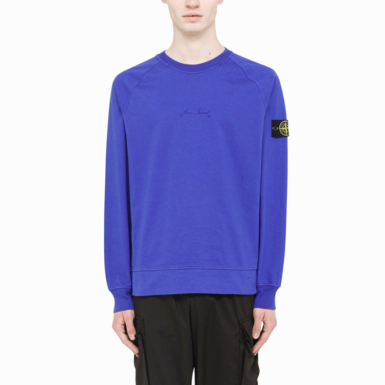 Stone Island 40th Anniversary SS22 Logo Crewneck Sweatshirt Blue  Casual Wear 7615655q1-v0022 圖 5