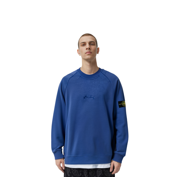 Stone Island 40th Anniversary SS22 Logo Crewneck Sweatshirt Blue  Casual Wear 7615655q1-v0022 圖 7